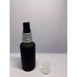 Meliars Frasco Negro Mate 50 Ml Bomba Atomizadora Aluminio (50 Pzs)