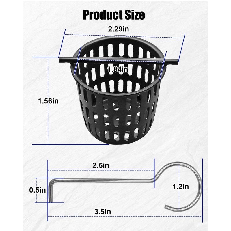 2 Pcs 2 Inch Hair and Debris Strainer, Black Coating