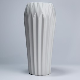 White Ceramic vase, Bohemian Style vase, Farmhouse vase, can be Inserted with Pampas, Flowers, for Modern Home Decoration, Creative Gifts(Glaze-1)