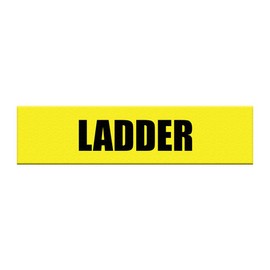 Ladder Floor Decals Yellow Anti-Slip Long Shape A Lifestyle Industrial Signs Stickers 17Inches Longer Side