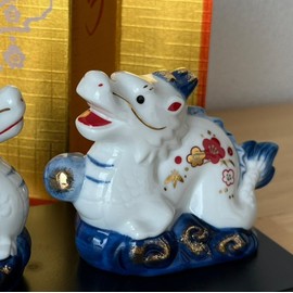 Yakushi Kiln 2024 Zodiac Dyeing Nishiki Shofuku Tatsu (Aun)