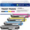 TN221 TN225 Toner Cartridge Set 4-Pack Replacement for Brother TN-221