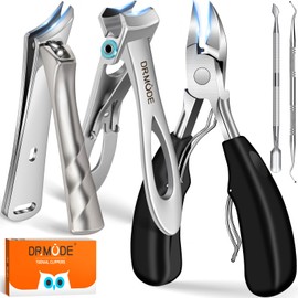 Toenail Clippers for Seniors Thick Toenails, Heavy Duty Large Toe Nail Clippers for Men Thick Nails with Wide Opening, Sharp Ingrown Toenail Clippers Nail Cutter Long Handle with Slanted Curved Blade