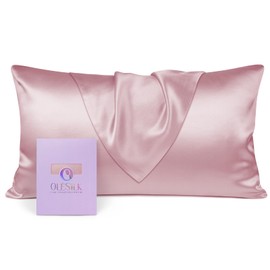 Olesilk 100% Silk Pillow Case / Pillow Cover, Gentle on Hair and Skin, with Concealed Zip, 19 Momme, 1 Item