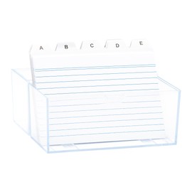 K3T Index Box DIN A6 with Index and 25 Lined Index Cards, Transparent Case, Item No. 65962