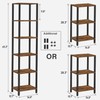 TUTOTAK Bookshelf, 6-Tier Tall Book Shelf, Narrow Bookcase for Small