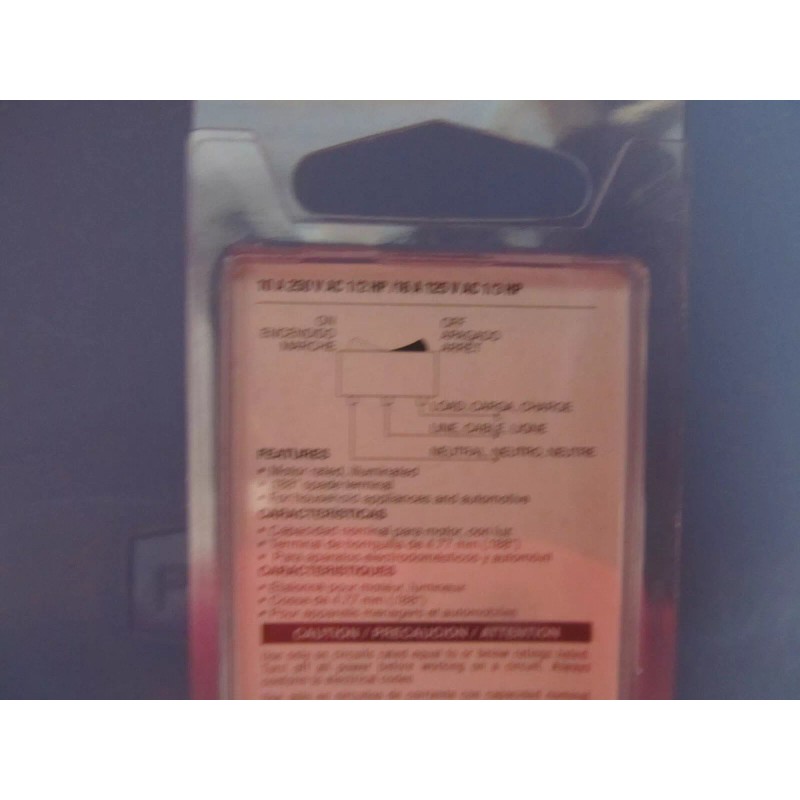 Gardner Bender Mini Lighted Rocker Switch SPST On/Off GSW-48 NEW