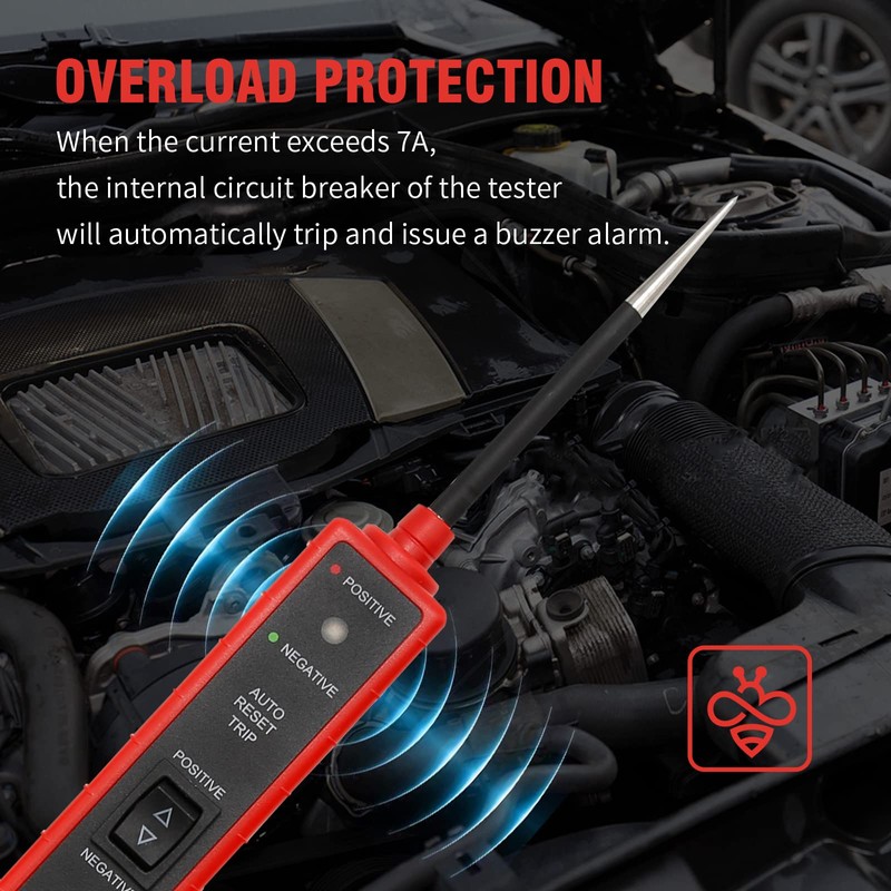 CADUFUELLY Power Circuit Probe Tester 6V-24V, Automotive Multi-Function Drive Test