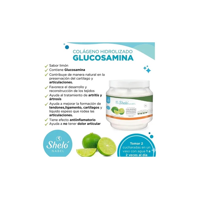 Pack 3 Glucosamina Sheló Nabel Limón 450g