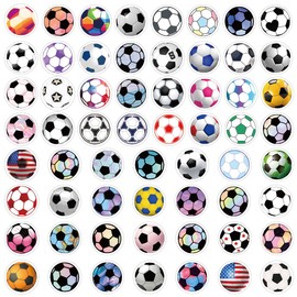 EUFFO 60 Piece Football Sticker Set, Waterproof Graffiti Stickers for Scrapbook, Suitcase, Laptop, Bicycle, Motorcycle, Skateboard