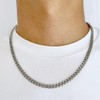 HEIX Mens 6-10mm Chain Necklace Stainless Steel Simple Cuban Chunk