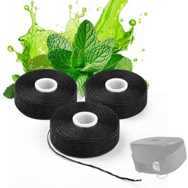 3 Pack Floss Refill Compatible with Burst Refillable Dental Floss Dispenser, Mint Flavor Bamboo Charcoal Floss for Food Residues Removal, Waxed, BPA-Free, 3 x 54 Yds