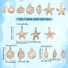 SUNNYCLUE 1 Box 28Pcs Shell Charms Starfish Charms Bulk Summer