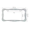 creathome 3D Shining License Plate Frame, Chrome with Shining Sliver
