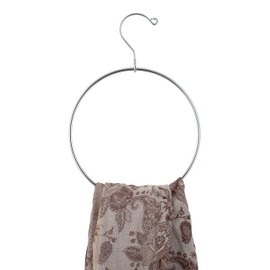 Organize It All Belt/Scarf Ring, Chrome, Metallic and Black