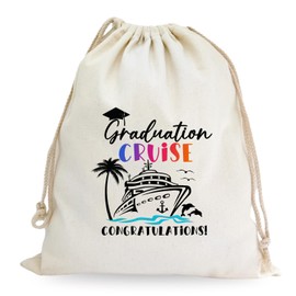 Maydvdv Duck Duck Bags, Cruising Ship Theme Design, Drawstring Bag suitable for Duck Tags and Rubber Ducks. Reusable Drawstring Bag, 14.6" x 11.8" Inches(Graduation 2023)