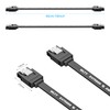 SATA Cable III 0.6FT (2-Pack), 7-Pin Straight Angle Connector, 6Gbps