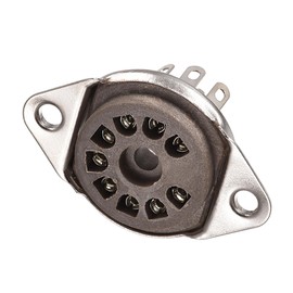 sourcing map 9pin Tube Socket Plastic,Vacuum Tube Protect Tube Pin Socket,Tinning plate Suitable for 12AX7 12AT7 Tube