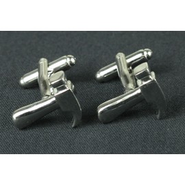 Miniblings Cufflinks Buttons Hammer + Hammer Carpenter Craftsman Box