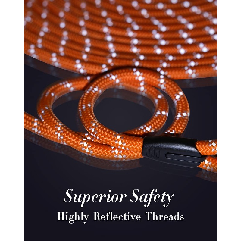 100FT Extra Long Dog Leash for Dog Training, Reflective Threads