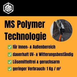 HSS Liquid Plastic for Sealing & Repair, High Yield, Solvent & Bitumen-Free, Seals Immediately, MS Polymers, Waterproof, UV and Weather Resistant (Grey, 5 kg Tub)