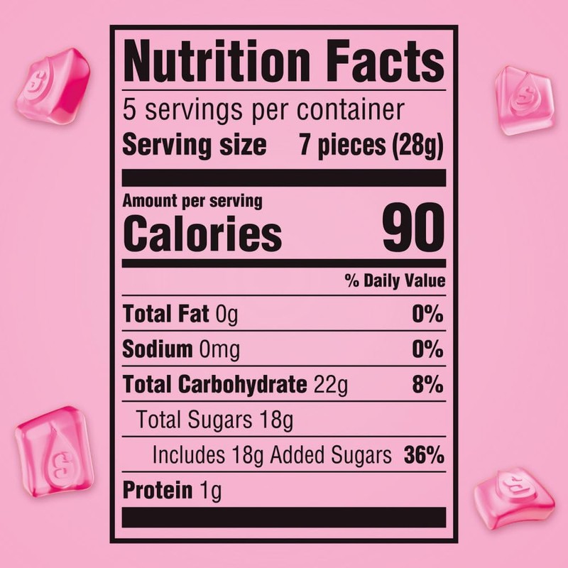 STARBURST Gummies All Pink Gummy Candy, 5 oz Bag, Pink