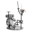 STEEMO Screw Man Musician Drummer Gift Metal Decoration 13 x