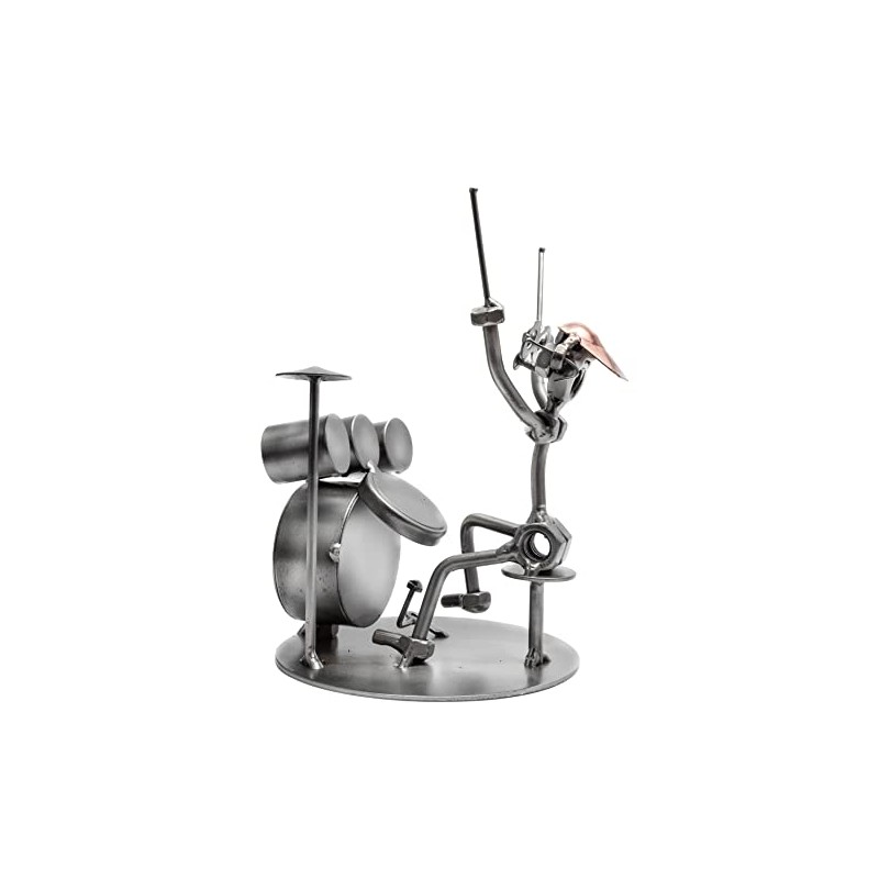 STEEMO Screw Man Musician Drummer Gift Metal Decoration 13 x