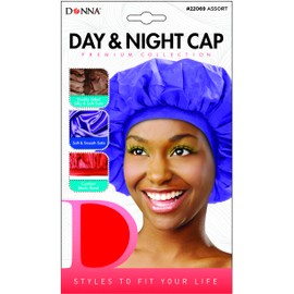 DONNA Day Night Hair Bonnet Bonnet Hair Cap for Women Black Women Hairstyles Shower Cap for Women Elastic Band Bonnet Satin Bonnet for Sleeping1pc RED