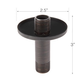 JS Jackson Supplies 3 in. Oil-rubbed Bronze Shower Arm for Ceiling-Mounted Rainfall Showerhead