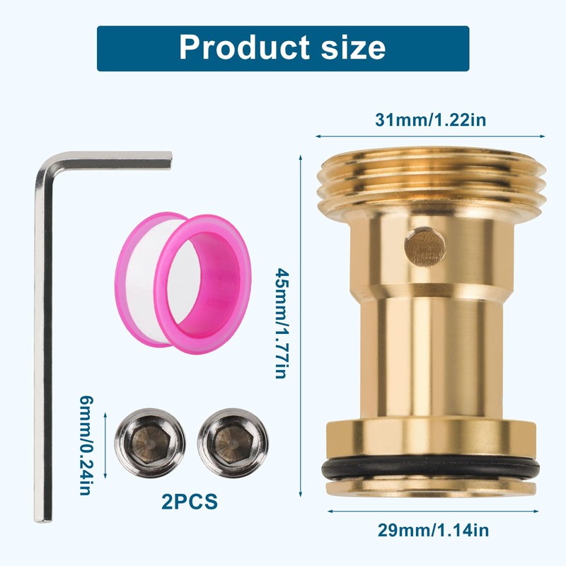 lasuroa Brass Tub Spout Adapter, RP33794 Slip-On Diverter Repair Kit