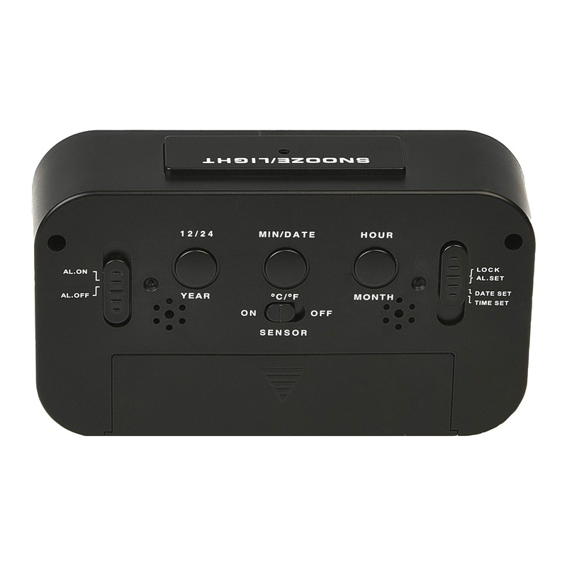 RCA Portable Alarm Clock with Auto Night Light Sensor, Adjustable