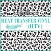 White & Black Leopard Spots Pattern #3 Glitter HTV 12x18