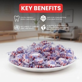 Sweetaholic Sugar Free Starlight Peppermint Candy | 1 Pound (90 Pcs Approx) | Individually Wrapped | Bulk Hard Candy | Low Calories | Best for Parties