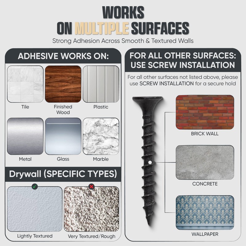 Modern JP Adhesive Hat Hooks for Wall (12-Pack) - Cowboy