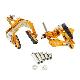 KCNC CB9 Road Caliper Brake Set (Front and Rear) Designed For Road Bike Wide Wheel Rim, Gold, SK2427