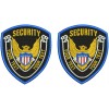 Security Shoulders 2 Embroidery Patches 2.25x3.84 sew on Gold On
