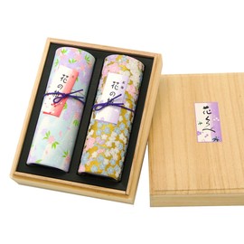 Okuno Seimeido Gift Incense Incense, Set of 2 Types (Cherry Blossoms, Red Plum)