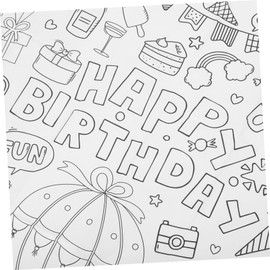 LABRIMP Birthday Party Paper Table Cloth Delicate Table Runner for Festive Celebrations Durable Easy to Clean for Various Events Design Enhances Atmosphere