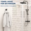 APLusee Towel Coat Hook Matte Black, 304 Stainless Steel Robe