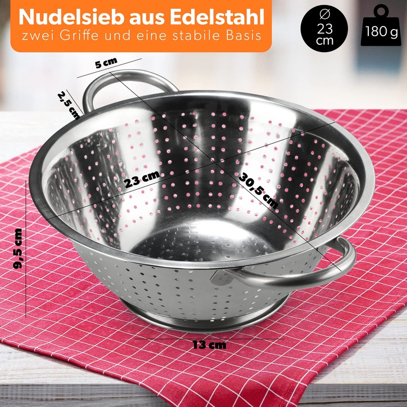 KADAX Stainless Steel Noodle Strainer Colander Colander Kitchen Colander Filter