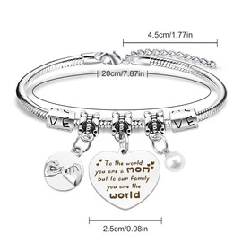 Gifts for Mom from Son Daughter Bracelet For Mom Accessories Mothers Day Gifts from Husband Good Christmas Gifts for Your Mom Mother's Day Gifts Ideas Valentine's Day Gift Thanksgiving Gifts