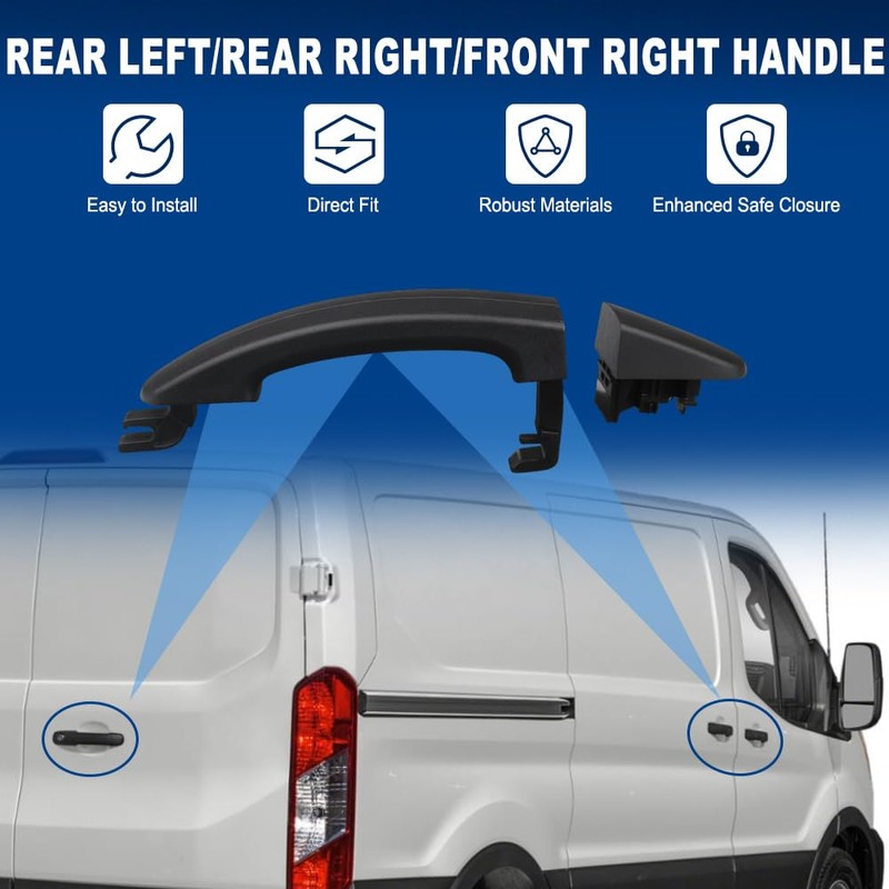 Riloer Front Rear Outside Door Handle, 1PC Outer Handle Replacement