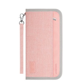 Looxmeer Passport Hanging Bag for Women Men Girls Kids, pink, Classic