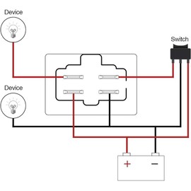 KIMISS Car Relay, 40A 12V Car Universal Car Vehicle Motor Fuse Relay Switch Power
