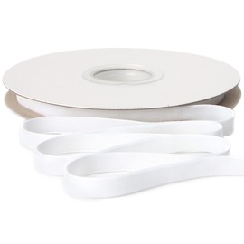 Ribbli Polyester White Velvet Ribbon,3/8 Inches Continuous10-Yard Spool,Christmas Ribbon for Gift Wrapping,Floral Bouquets, Home Decor