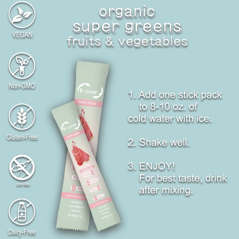 EOCUTE Super GREEN Powder Bloating Relief Gut Health & More