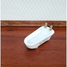 Town Square Miniatures Dollhouse HALF SCALE Bathtub Bathroom Tub White 1:24 Scale Miniature