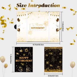 WERNNSAI Retirement Guest Book - Hardcover Happy Retirement Sign in Guest Book Alternative Polaroid Signature Book for Women Men Retired Farewell Party Decoration Supplies Retired Gifts Keepsake