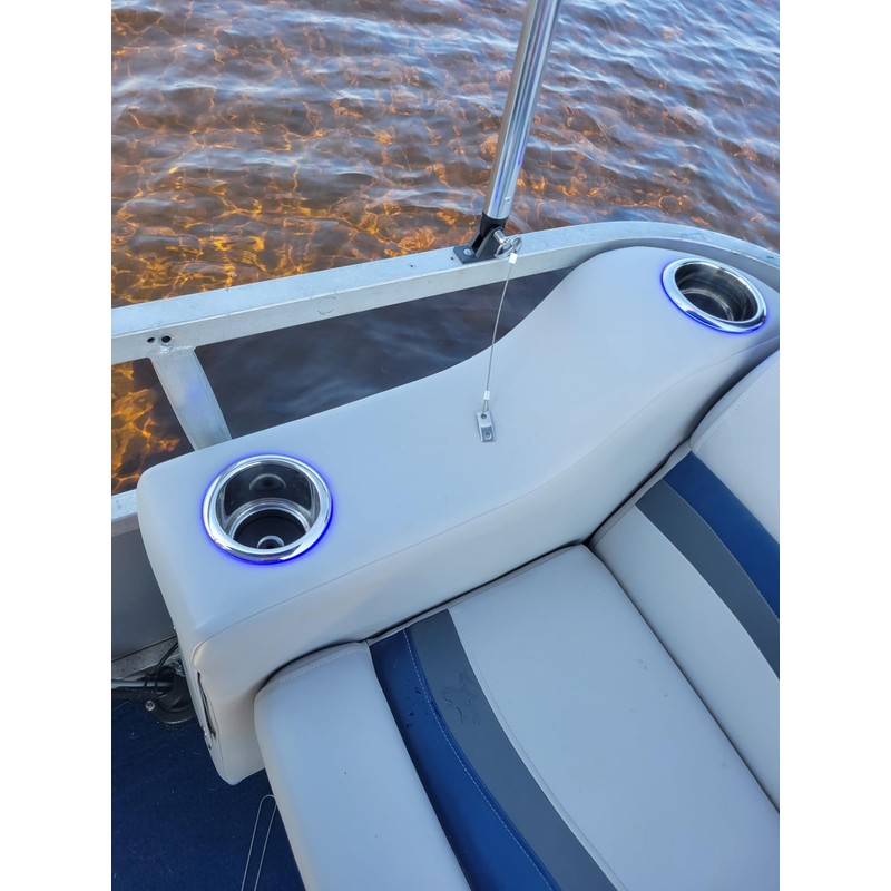 Young Marine Stainless Steel Cup Holder with Light and Drain